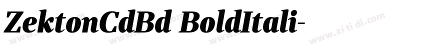 ZektonCdBd BoldItali字体转换